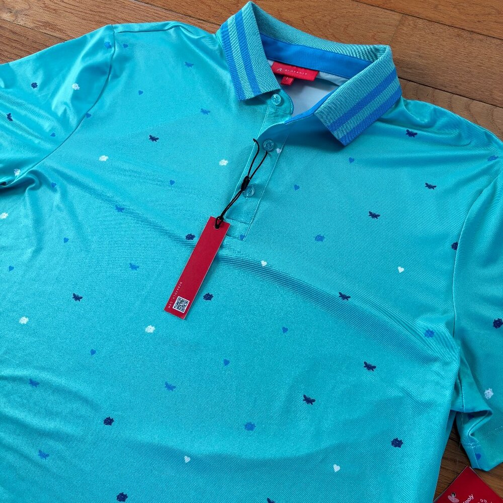 Redvanly Polo Golf‎ Shirt Mens L Langham Performance Purepoly NEW NWT